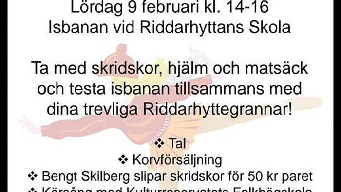 Invigning av isbanan, Riddarhyttans Skola