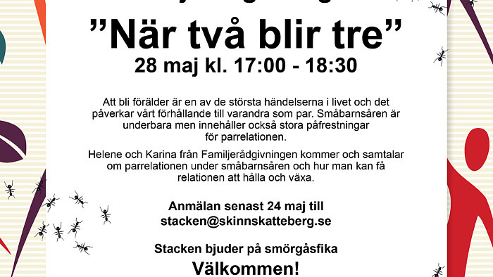 “När två blir tre”, på Familjecentralen Stacken