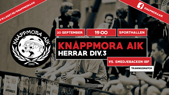 Gameday (träningsmatch) Knäppmora AIK – Smedjebacken IBF
