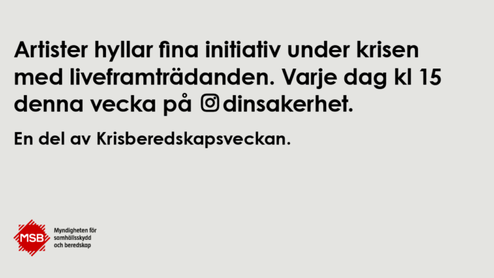 Krisberedskapsveckan – “När det behövs som mest, hjälps vi åt…