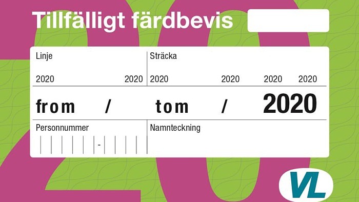 Tillfälliga färdbevis på bussar