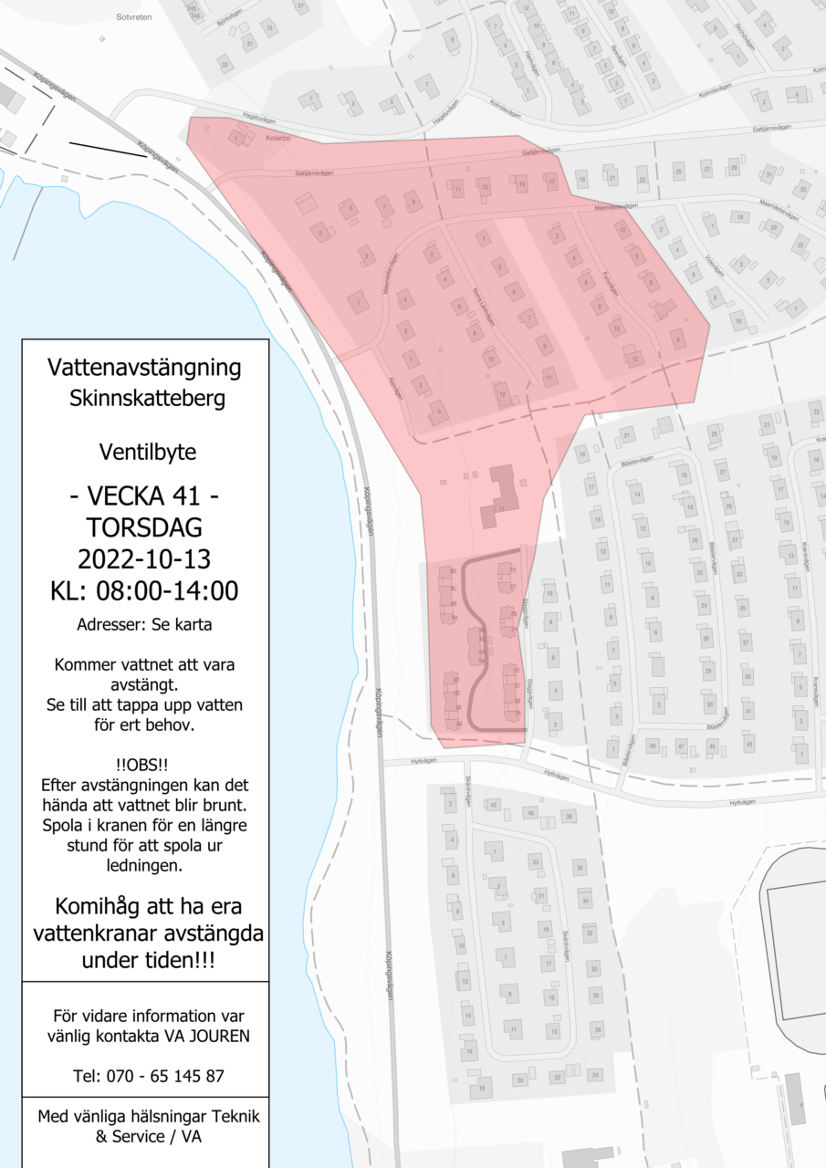 Vattenavstängning Masmästarbo