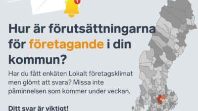 Har du fått enkäten Lokalt företagsklimat men glömt svara?